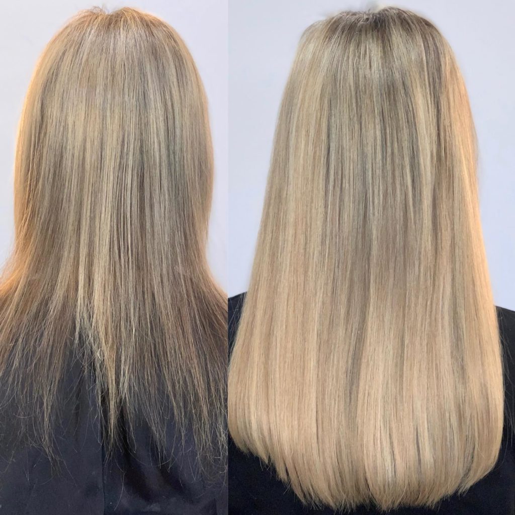 before and after hair extensions salons near me
