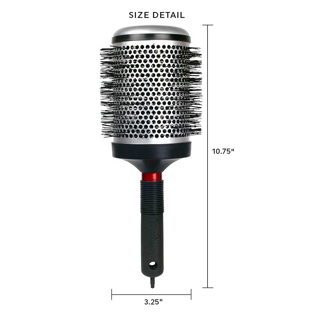 Cricket Technique #450 3.25” Thermal Hair Brush Seamless Barrel Styling Hairbrush Anti-Static Tourmaline Ionic Bristle for Blow Drying Curling All Hair Types